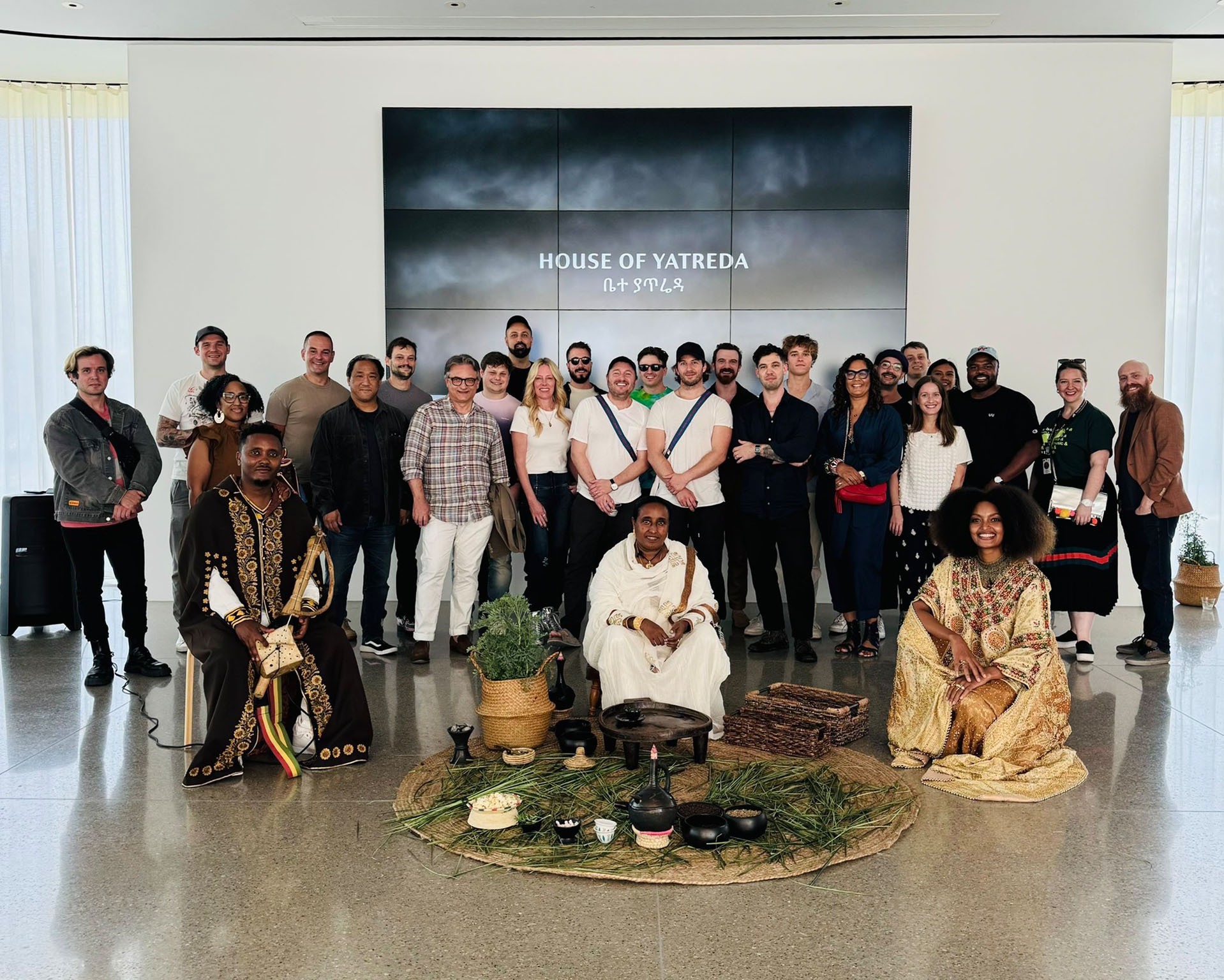 Guests gathered for Yatreda's coffee ceremony at the Toledo Museum of Art
